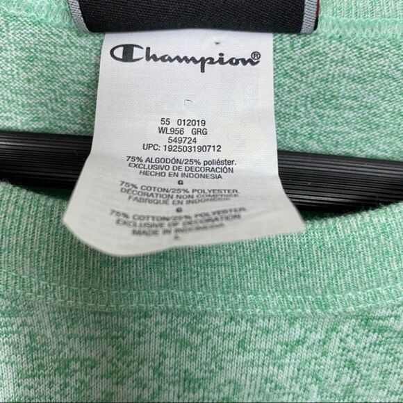 Champion Green Crop Top Logo Tee - Picture 5 of 7